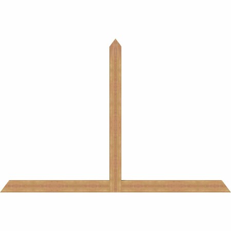 Ekena Millwork Portland Timber Gable Bracket, Western Red Cedar, 108"W x 72"H x 3 1/2"D x 5 1/2"F, 16/12 Pitch GBW108X72X0406POR00SWR